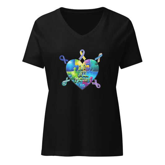 We ALL Matter Unique Prepping Women's V-Neck T-Shirt